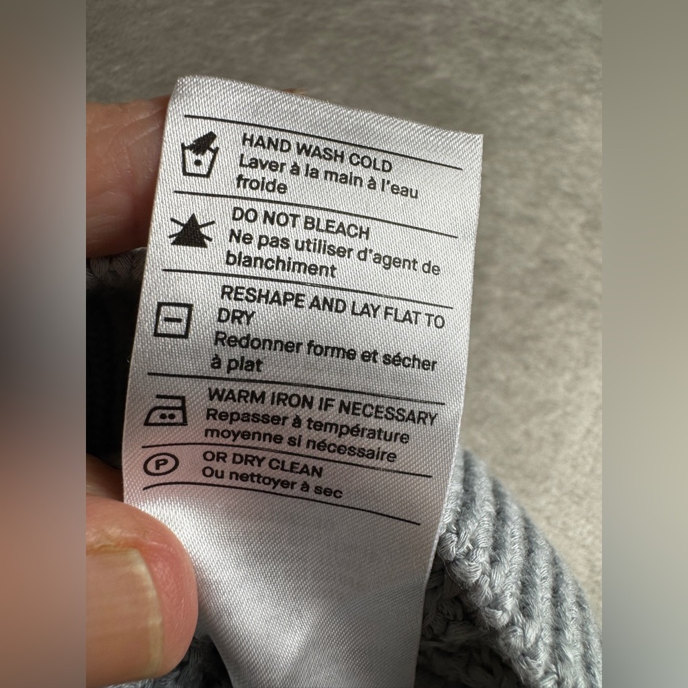 New Vince Tank Top Large Crossover Ribbed Cotton Sweater Gray‎ Fog Knit Side Tie - Picture 12 of 13